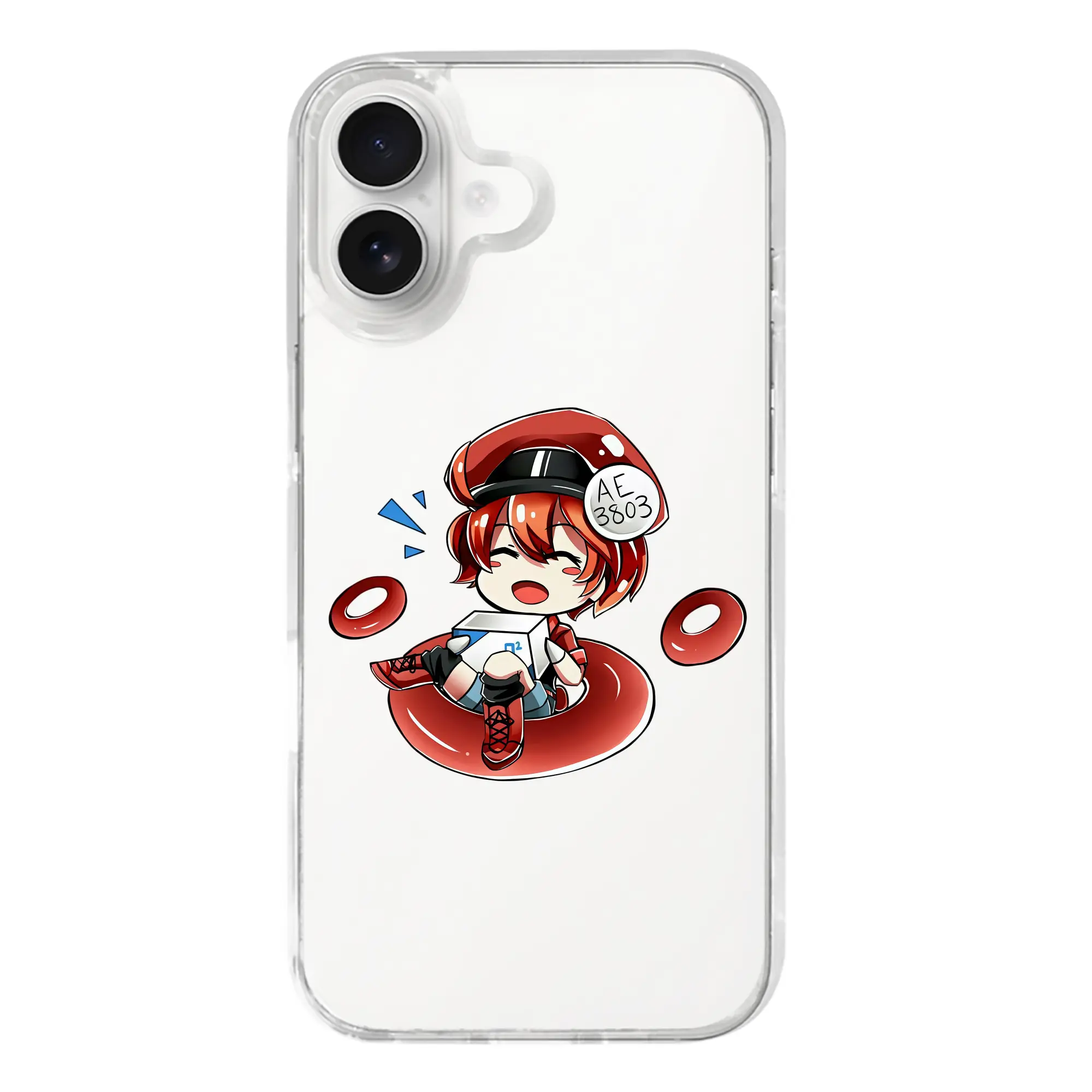 はたらく細胞 グッズ,赤血球 - iPhone 17シリーズ 透明スマホケース – 薄型・耐衝撃・精密フィット保護カバー